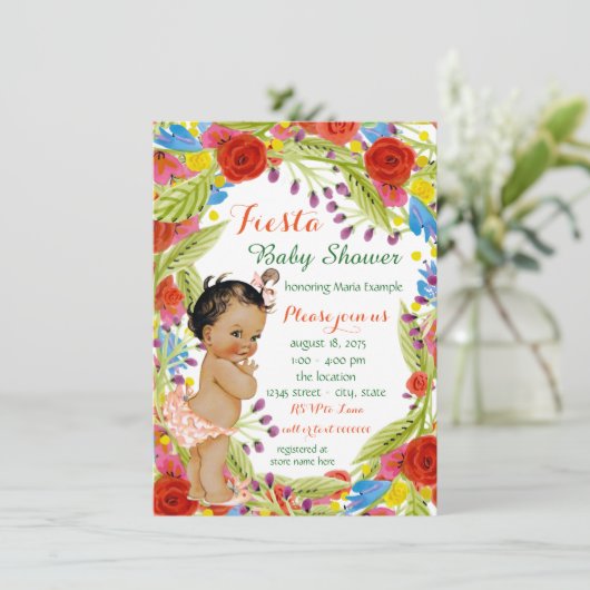 メキシカンフィエスタベビーガールシャワー 招待状 (スタンド正面)