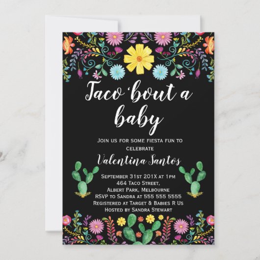 メキシカンフィエスタベビーシャワー招待状 招待状 (正面)