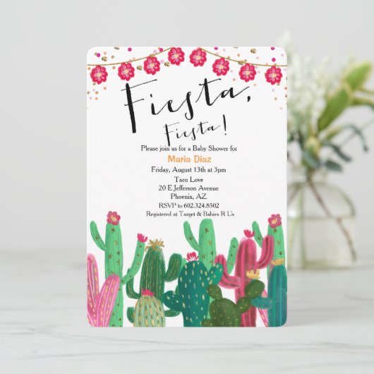 メキシカンフィエスタベビーシャワー招待状 招待状 (スタンド正面)