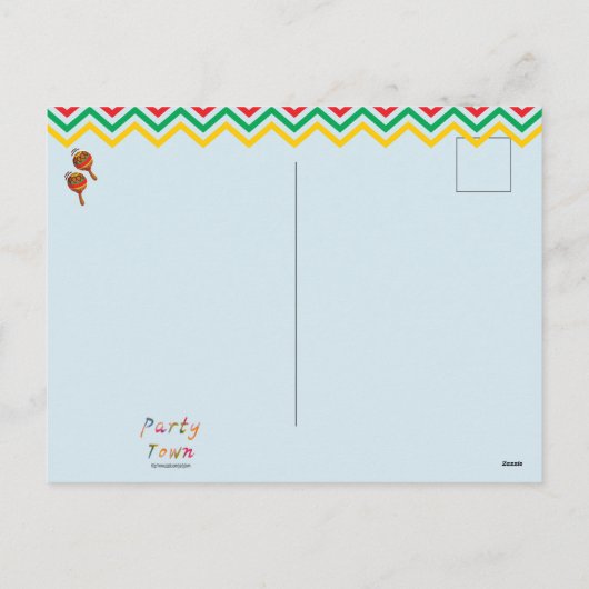 メキシカンフィエスタベビーシャワー航海のテーマ シーズンポストカード (裏面)