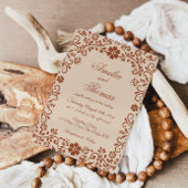 メキシカンフィエスタベージュ結婚フローラ 招待状