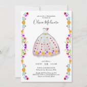 メキシカンフィエスタホワイトフローラシャルロキンセアニェラ 招待状 (正面)