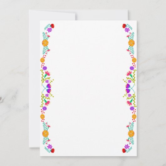 メキシカンフィエスタホワイトフローラシャルロキンセアニェラ 招待状 (裏面)