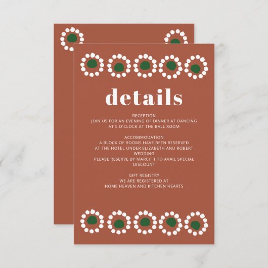 メキシカンフィエスタボホバロ結婚ズ エンクロージャーカード (正面/裏面)