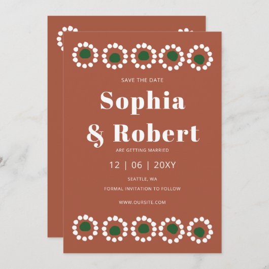 メキシカンフィエスタボホバロ結婚ズ セーブザデート (正面/裏面)