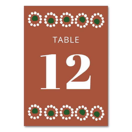 メキシカンフィエスタボホバロ結婚ズ テーブルナンバー (正面)