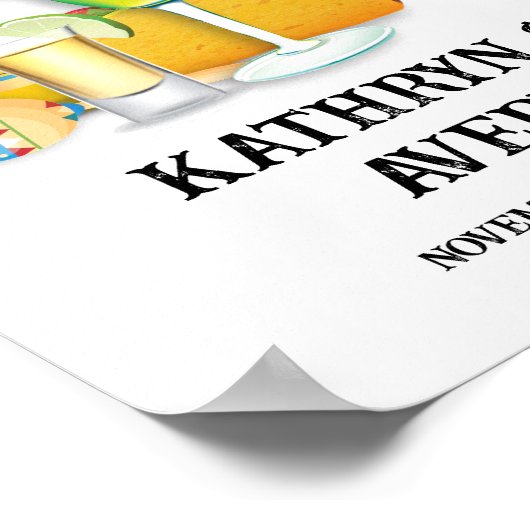 メキシカンフィエスタマルガリタウェルカムサイン ポスター (角)