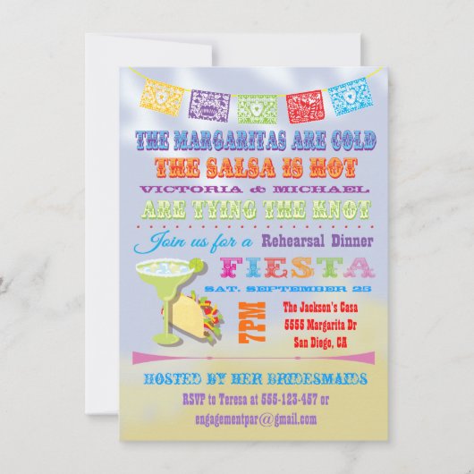 メキシカンフィエスタリハーサルディナー招待状 招待状 (正面)
