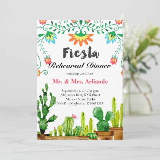メキシカンフィエスタリハーサルディナー招待状 招待状 (スタンド正面)