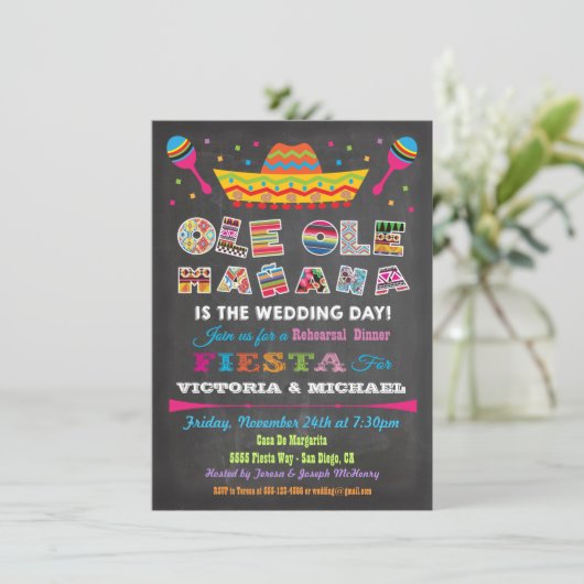 メキシカンフィエスタリハーサルディナー招待状 招待状 (スタンド正面)