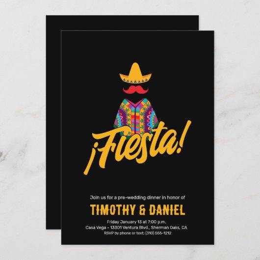 メキシカンフィエスタリハーサルディナー 招待状 (正面/裏面)