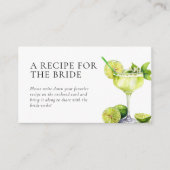 メキシカンフィエスタレシピ要求ブライダルシャワー エンクロージャーカード (正面)