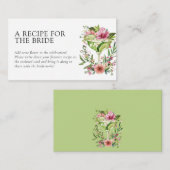 メキシカンフィエスタレシピ要求ブライダルシャワー エンクロージャーカード (正面/裏面)