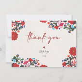 メキシカンフィエスタレッドブライダルありがとう ノートカード (正面)
