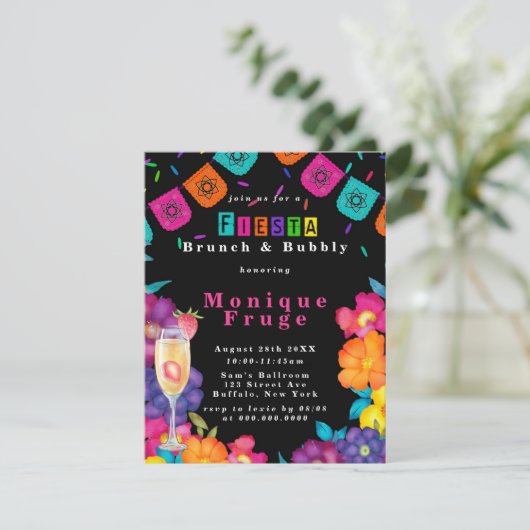 メキシカンフィエスタヴィヴィヴィッドフローラブランチ&バブリー 招待状 (スタンド正面)