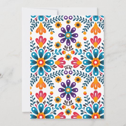 メキシカンフィエスタ刺しゅうフローラ結婚ズ 招待状 (裏面)