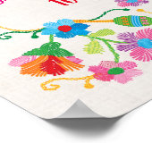 メキシカンフィエスタ刺繍ウェルカムポスター ポスター (角)