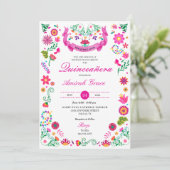 メキシカンフィエスタ刺繍キンセアニラ招待状 招待状 (スタンド正面)