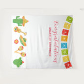 メキシカンフィエスタ卒業パーティーの背景 タペストリー (正面(横))