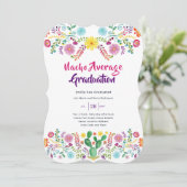 メキシカンフィエスタ卒業招待状フォークアート 招待状 (スタンド正面)