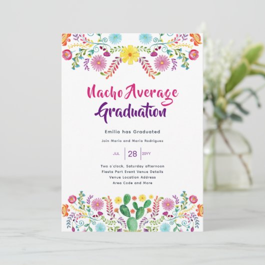 メキシカンフィエスタ卒業招待状フォークアート 招待状 (スタンド正面)