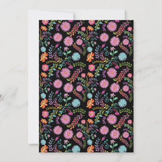 メキシカンフィエスタ卒業招待状フォークアート 招待状 (裏面)