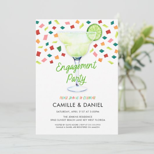 メキシカンフィエスタ婚約パーティ招待状 招待状 (スタンド正面)