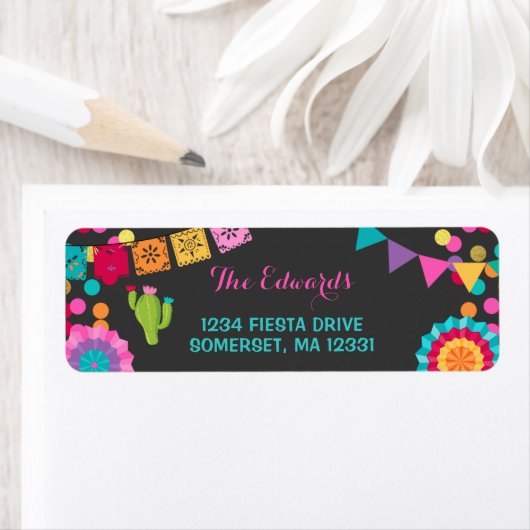 メキシカンフィエスタ差出人住所ラベルフィエスタパーティー ラベル (インサイチュ)