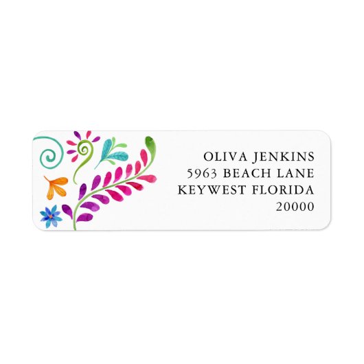 メキシカンフィエスタ差出人住所 ラベル (正面)