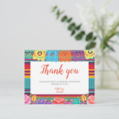 メキシカンフィエスタ感謝カード ブライダルシャワー サンキューカード (スタンド正面)