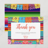 メキシカンフィエスタ感謝カード ブライダルシャワー サンキューカード (正面/裏面)