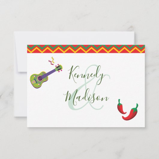 メキシカンフィエスタ披露宴詳細RSVPカード 出欠カード (裏面)