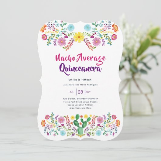 メキシカンフィエスタ招待状 フォークアート ナチョアベレージ 招待状 (スタンド正面)