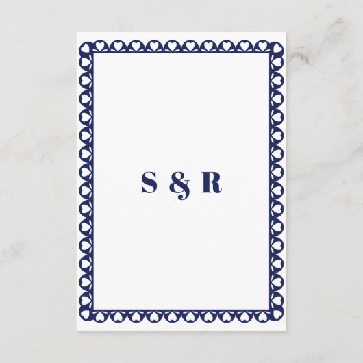 メキシカンフィエスタ海軍パペルピカドボホ結婚ズ エンクロージャーカード (裏面)