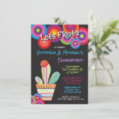 メキシカンフィエスタ紙花サボテン招待状 招待状 (スタンド正面)