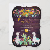 メキシカンフィエスタ素朴フォークフラワーズラマANYイベント 招待状 (正面)