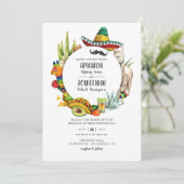 メキシカンフィエスタ結婚の水彩 招待状 (スタンド正面)