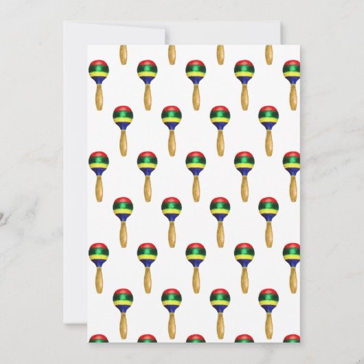 メキシカンフィエスタ結婚の水彩 招待状 (裏面)