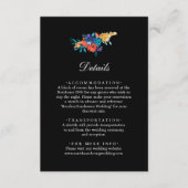 メキシカンフィエスタ結婚フラワーの黒詳細 エンクロージャーカード (正面)