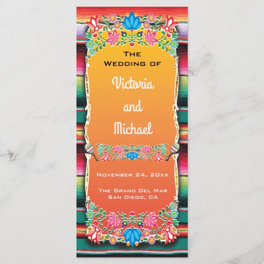 メキシカンフィエスタ結婚式 プログラム (正面)