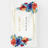 メキシカンフィエスタ結婚花の歓迎 横断幕 (縦)