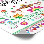 メキシカンフィエスタ誕生日サボテン歓迎ポスター ポスター (角)