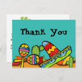 メキシカンフィエスタ誕生日サンキューハガキ ポストカード (正面/裏面)