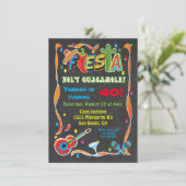 メキシカンフィエスタ誕生日パーティーへの招待 招待状 (スタンド正面)