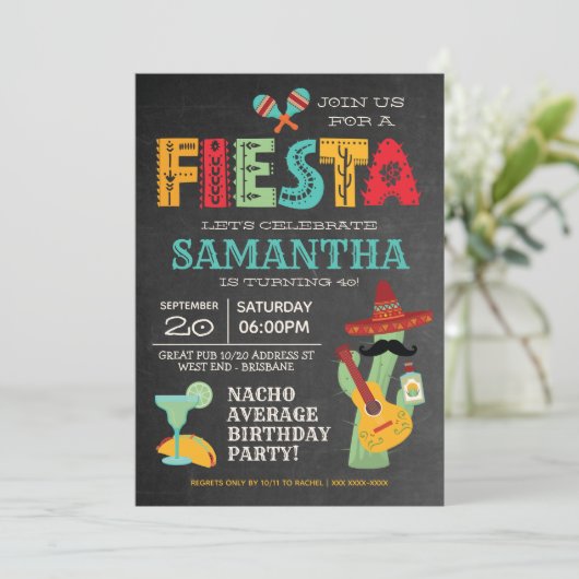 メキシカンフィエスタ誕生日パーティーへの招待 招待状 (スタンド正面)