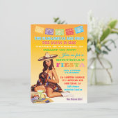 メキシカンフィエスタ誕生日パーティーへの招待 招待状 (スタンド正面)