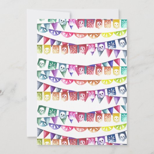 メキシカンフィエスタ誕生日パーティーへの招待 招待状 (裏面)