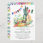 メキシカンフィエスタ誕生日パーティーへの招待 招待状 (正面/裏面)