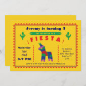メキシカンフィエスタ誕生日パーティーへの招待 招待状 (正面/裏面)