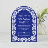 メキシカンフィエスタ誕生日パーティーブルータラベラ 招待状 (スタンド正面)